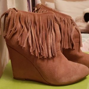 Suede Wedge Botties